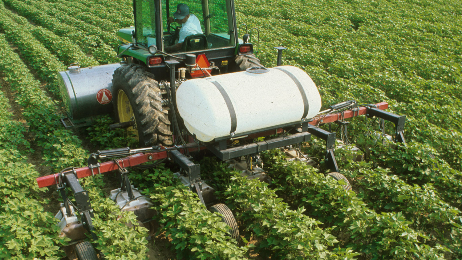 Special berry-picker tractor.